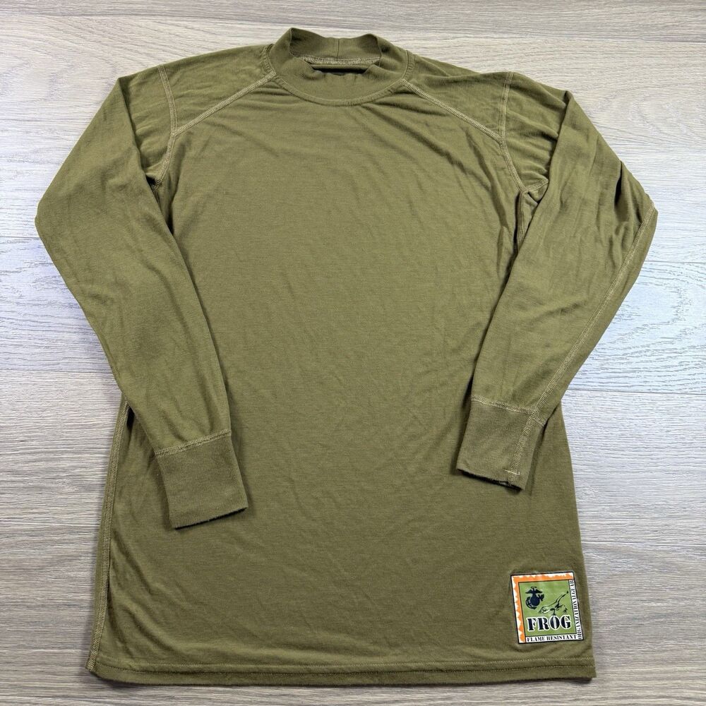 Vintage Peckam Shirt Men Small USMC XGO Flam Resistant Base Layer FROG